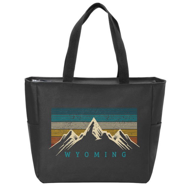 Wyoming Vintage Zip Tote Bag
