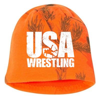 Wrestling Vintage Wrestler Christmas For Boy Kati - Camo Knit Beanie