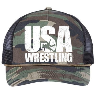 Wrestling Vintage Wrestler Christmas For Boy Retro Rope Trucker Hat Cap