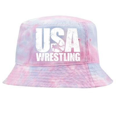 Wrestling Vintage Wrestler Christmas For Boy Tie-Dyed Bucket Hat