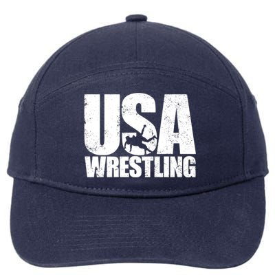 Wrestling Vintage Wrestler Christmas For Boy 7-Panel Snapback Hat