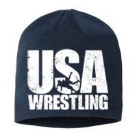 Wrestling Vintage Wrestler Christmas For Boy Sustainable Beanie