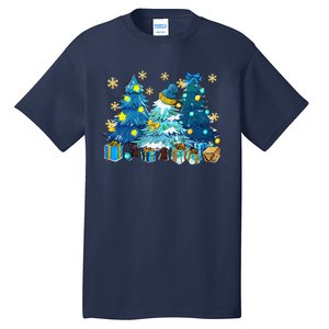 Winter Vibes Xmas Tree Lights Cozy Season Christmas Pajama Tall T-Shirt