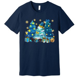 Winter Vibes Xmas Tree Lights Cozy Season Christmas Pajama Premium T-Shirt