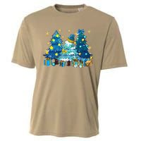 Winter Vibes Xmas Tree Lights Cozy Season Christmas Pajama Cooling Performance Crew T-Shirt