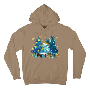 Winter Vibes Xmas Tree Lights Cozy Season Christmas Pajama Hoodie