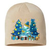 Winter Vibes Xmas Tree Lights Cozy Season Christmas Pajama Sustainable Beanie