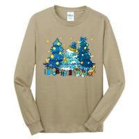 Winter Vibes Xmas Tree Lights Cozy Season Christmas Pajama Tall Long Sleeve T-Shirt