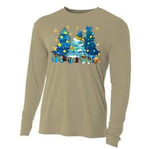 Winter Vibes Xmas Tree Lights Cozy Season Christmas Pajama Cooling Performance Long Sleeve Crew