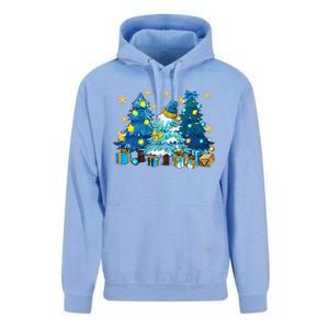 Winter Vibes Xmas Tree Lights Cozy Season Christmas Pajama Unisex Surf Hoodie