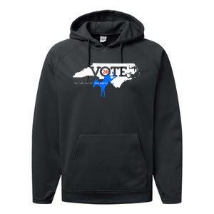 Wo Voice Your Vote Nc Performance Fleece Hoodie