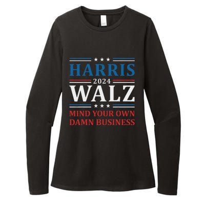 Walz Waltz 2024 Mind Your Own Damn Business Womens CVC Long Sleeve Shirt