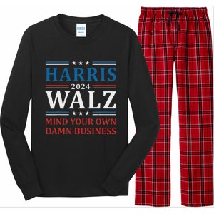 Walz Waltz 2024 Mind Your Own Damn Business Long Sleeve Pajama Set