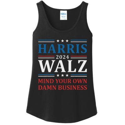 Walz Waltz 2024 Mind Your Own Damn Business Ladies Essential Tank