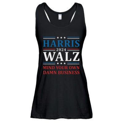 Walz Waltz 2024 Mind Your Own Damn Business Ladies Essential Flowy Tank