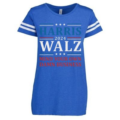 Walz Waltz 2024 Mind Your Own Damn Business Enza Ladies Jersey Football T-Shirt