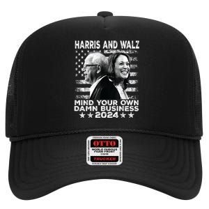 Walz Waltz 2024 Mind Your Own Damn Business High Crown Mesh Back Trucker Hat