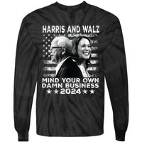 Walz Waltz 2024 Mind Your Own Damn Business Tie-Dye Long Sleeve Shirt