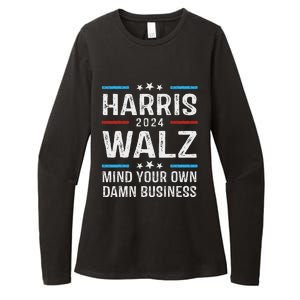 Walz Waltz 2024 Mind Your Own Damn Business Womens CVC Long Sleeve Shirt