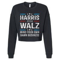 Walz Waltz 2024 Mind Your Own Damn Business Cropped Pullover Crew