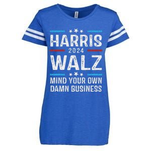 Walz Waltz 2024 Mind Your Own Damn Business Enza Ladies Jersey Football T-Shirt