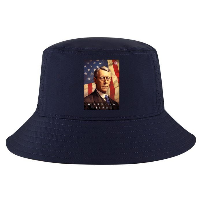 Woodrow Wilson 28th President Of The United States Portrait Cool Comfort Performance Bucket Hat