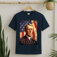 Woodrow Wilson 28th President Of The United States Portrait T-Shirt