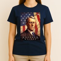 Woodrow Wilson 28th President Of The United States Portrait T-Shirt