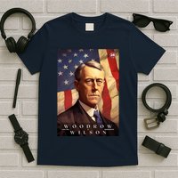 Woodrow Wilson 28th President Of The United States Portrait T-Shirt