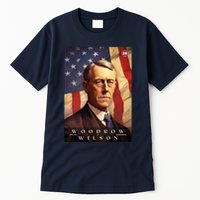 Woodrow Wilson 28th President Of The United States Portrait Tall T-Shirt