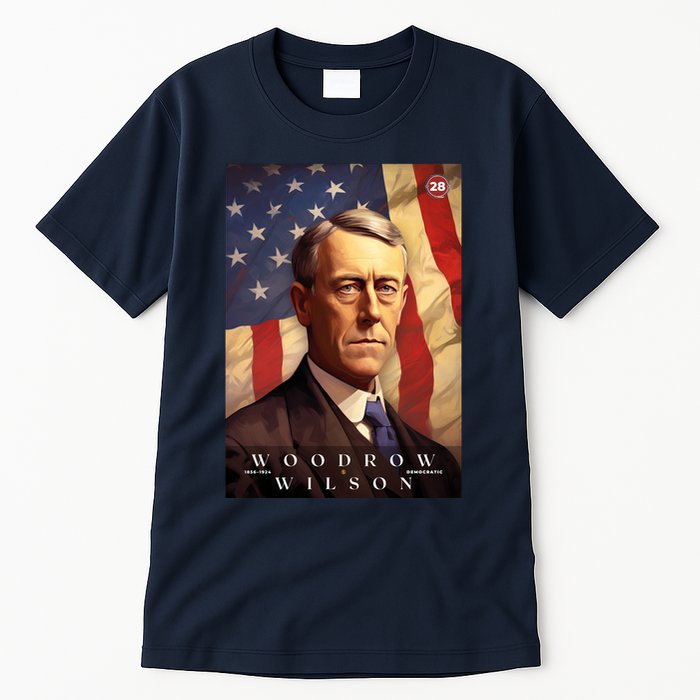 Woodrow Wilson 28th President Of The United States Portrait Tall T-Shirt