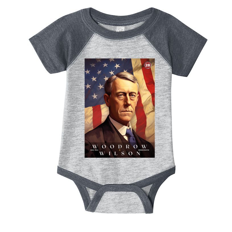 Woodrow Wilson 28th President Of The United States Portrait Infant Baby Jersey Bodysuit