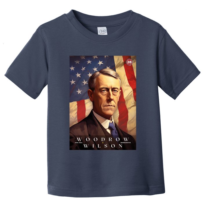 Woodrow Wilson 28th President Of The United States Portrait Toddler T-Shirt