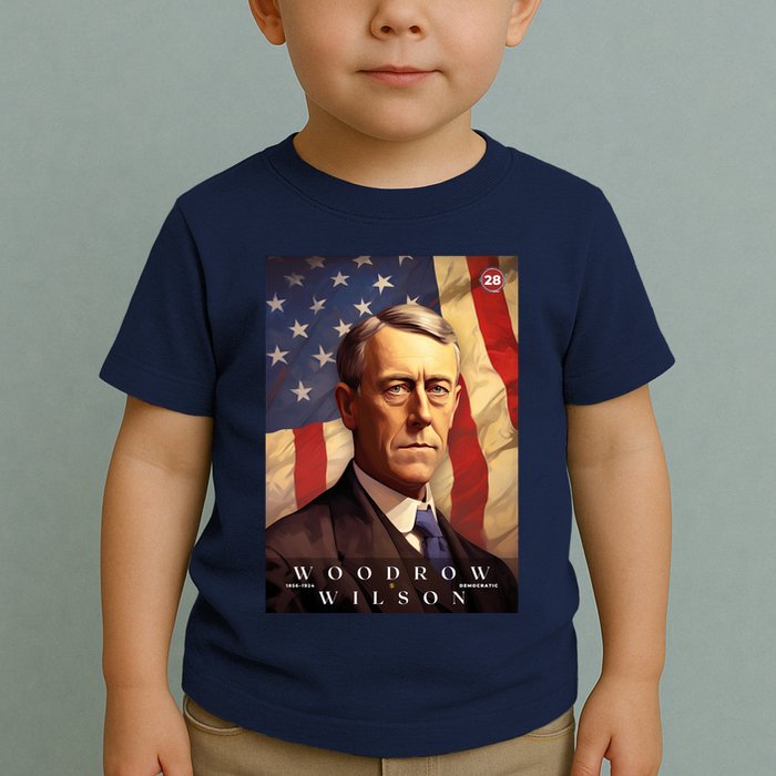 Woodrow Wilson 28th President Of The United States Portrait Toddler T-Shirt