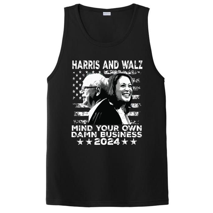 Walz Waltz 2024 Mind Your Own Damn Business PosiCharge Competitor Tank