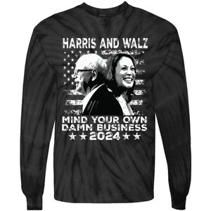 Walz Waltz 2024 Mind Your Own Damn Business Tie-Dye Long Sleeve Shirt