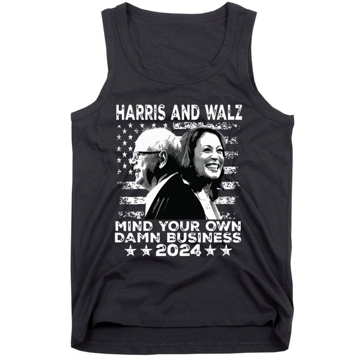 Walz Waltz 2024 Mind Your Own Damn Business Tank Top