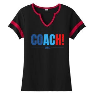 Waltz Walz 2024 Coach Ladies Halftime Notch Neck Tee