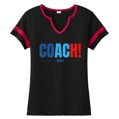 Waltz Walz 2024 Coach Ladies Halftime Notch Neck Tee