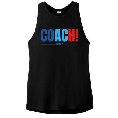 Waltz Walz 2024 Coach Ladies PosiCharge Tri-Blend Wicking Tank