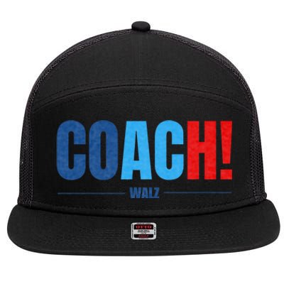 Waltz Walz 2024 Coach 7 Panel Mesh Trucker Snapback Hat