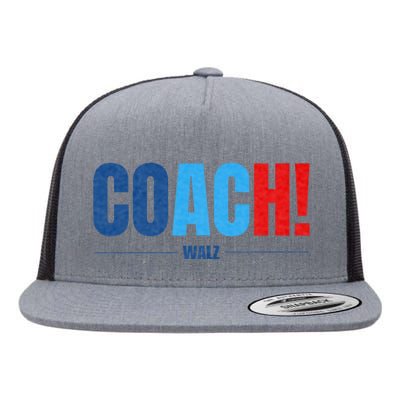 Waltz Walz 2024 Coach Flat Bill Trucker Hat