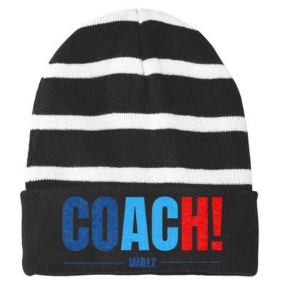 Waltz Walz 2024 Coach Striped Beanie with Solid Band