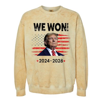 We Won 2024 2028 Colorblast Crewneck Sweatshirt