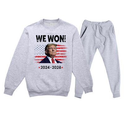 We Won 2024 2028 Premium Crewneck Sweatsuit Set