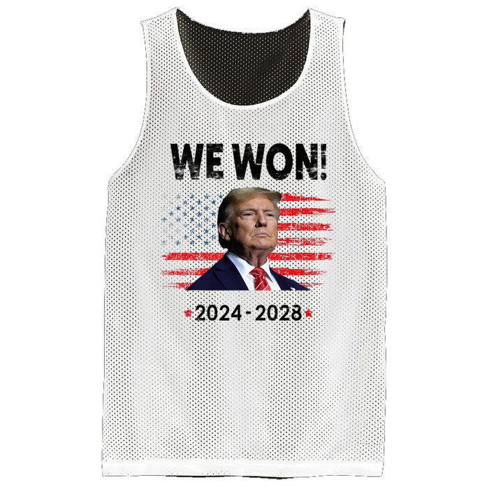 We Won 2024 2028 Mesh Reversible Basketball Jersey Tank