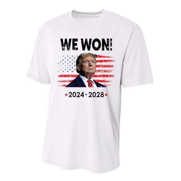 We Won 2024 2028 Performance Sprint T-Shirt