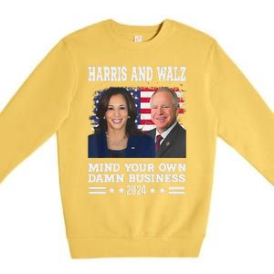 Walz Waltz 2024 Mind Your Own Damn Business Premium Crewneck Sweatshirt