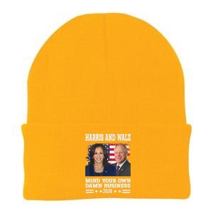 Walz Waltz 2024 Mind Your Own Damn Business Knit Cap Winter Beanie