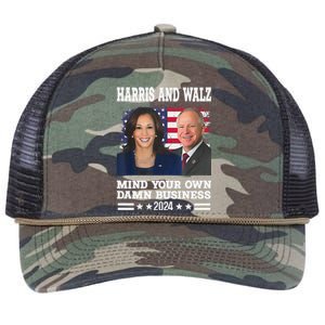 Walz Waltz 2024 Mind Your Own Damn Business Retro Rope Trucker Hat Cap